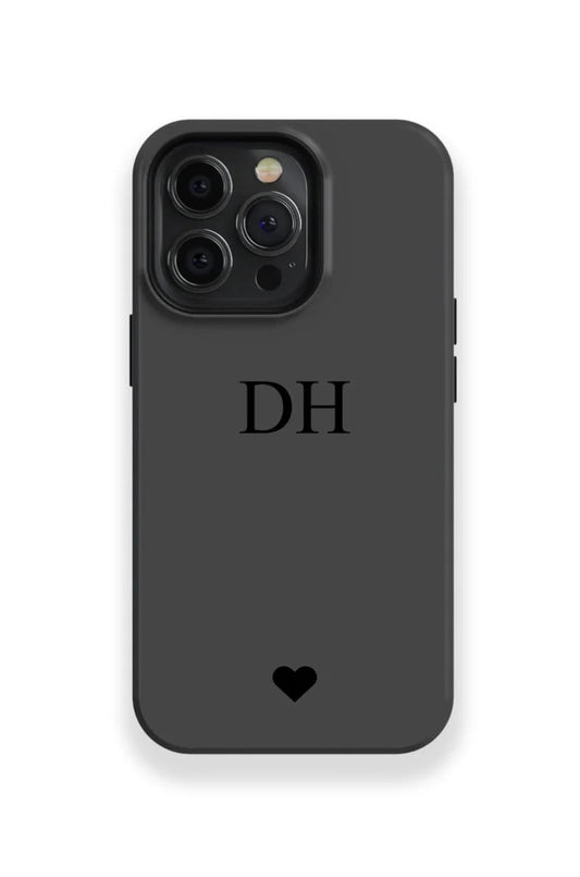 Couple Telefoon Hoesje – Eerste Initialen met Hartje onderaan